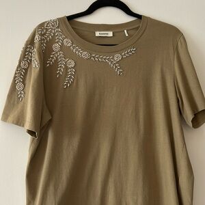 Sandro crystal jeweled tshirt.